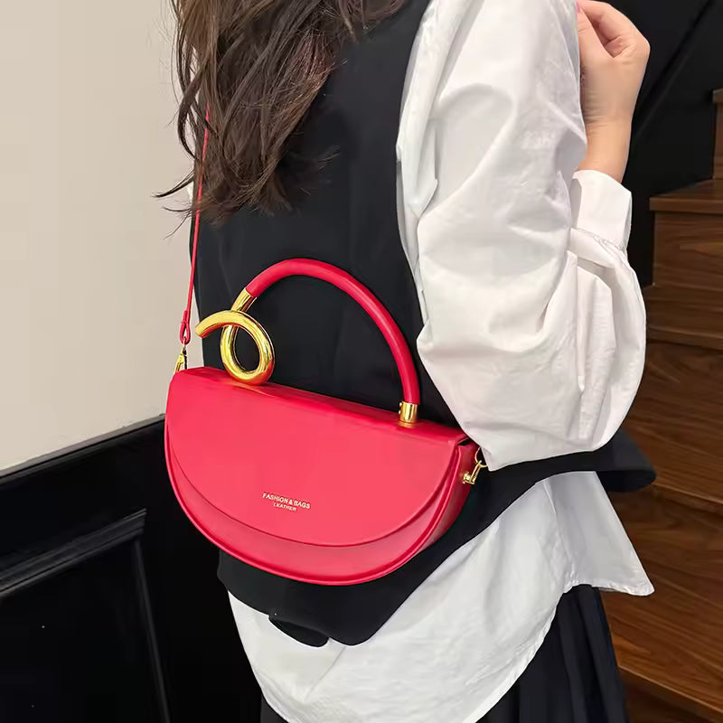 Leather Handbag Luxury Brand Lady Shoulder Bags