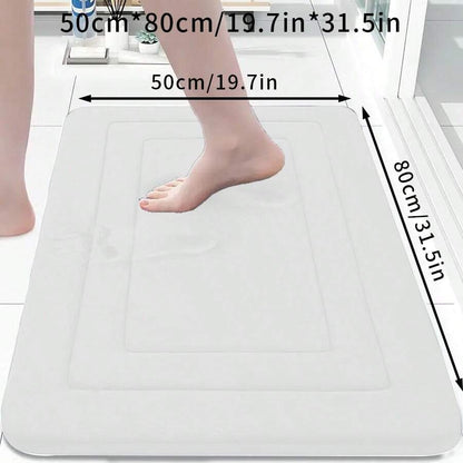 Memory Foam Bathroom Mat – Thick Cushioned Non-Slip Bath Rug | Soft Absorbent Quick-Dry Anti-Slip Mat for Bathroom, Kitchen & Entryway