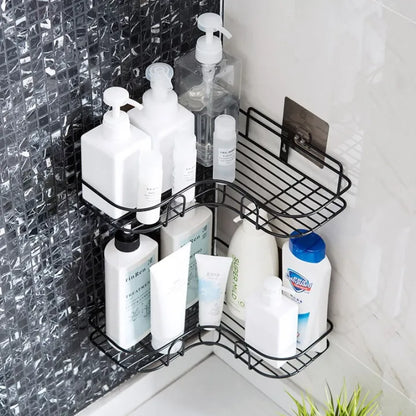 2PCs Corner Shower Caddy, No Drilling Wall Mounted, Rustproof Bathroom Shelf Organi.