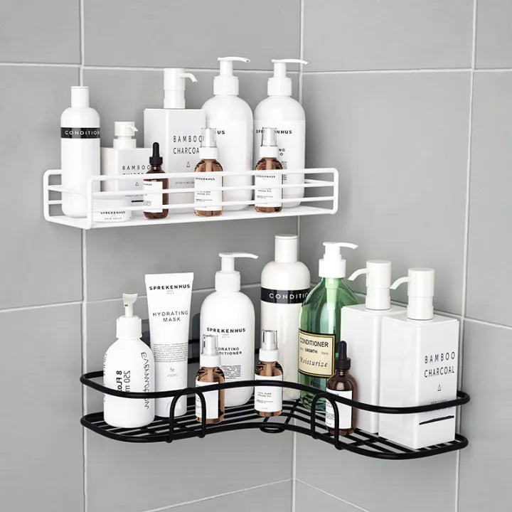 2PCs Corner Shower Caddy, No Drilling Wall Mounted, Rustproof Bathroom Shelf Organi.