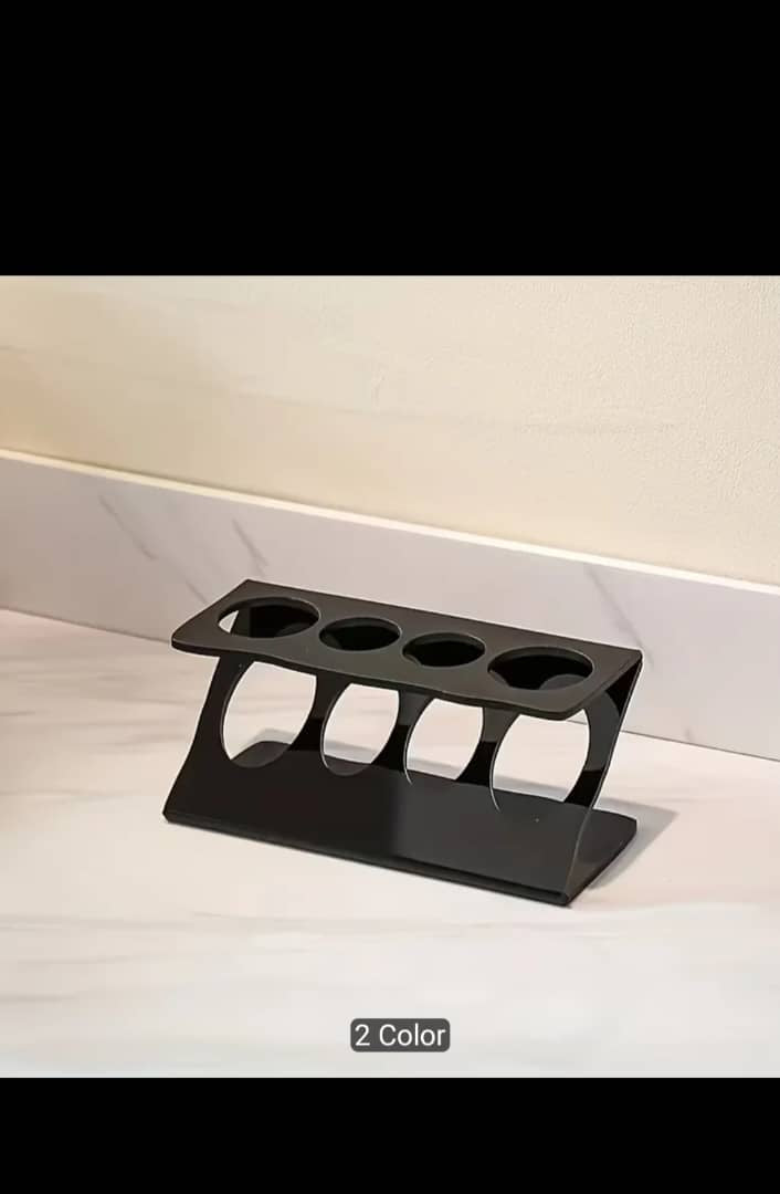 Countertop Toothbrush Holder – Multi-Functional Bathroom Organizer & Travel Toothbrush Stand | Available in White & Black