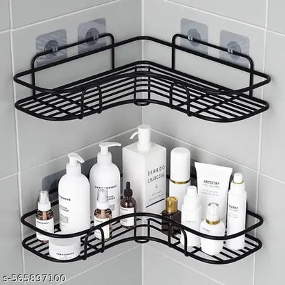 2PCs Corner Shower Caddy, No Drilling Wall Mounted, Rustproof Bathroom Shelf Organi.